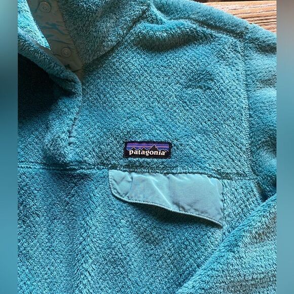 Patagonia Snap T fleece Pullover Womens size Medium Turquoise - Picture 5 of 5